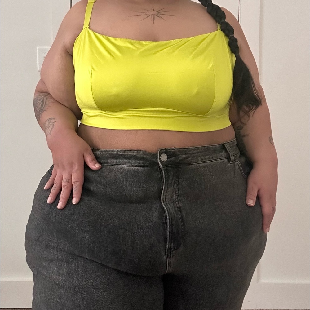 YITTY Neon Yellow Crop Top